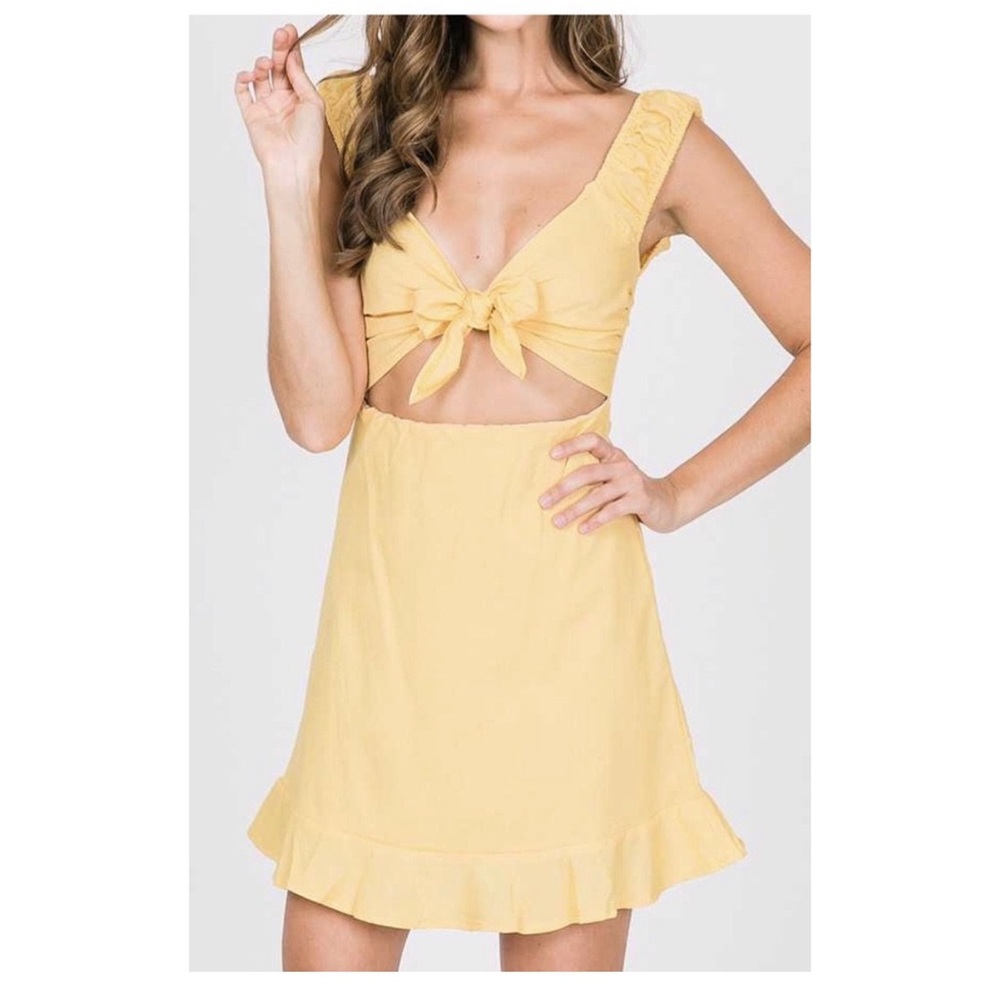 ❤️LAST ONE! Yellow mini summer dress
